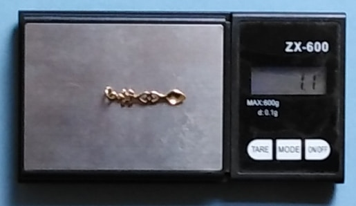 Solid 9ct Gold Welsh Love Spoon Charm